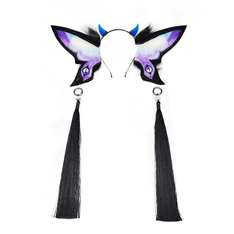 

Plush Cats Dog Ears Headband for Cosplay and Festival Event Fashion Hair Acccesories Hairpieces for Adults and Kids