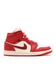 HJ9337-106 Nike Women's Air Jordan 1 Mid SE Sail Varsity Red Team Red (Women's)