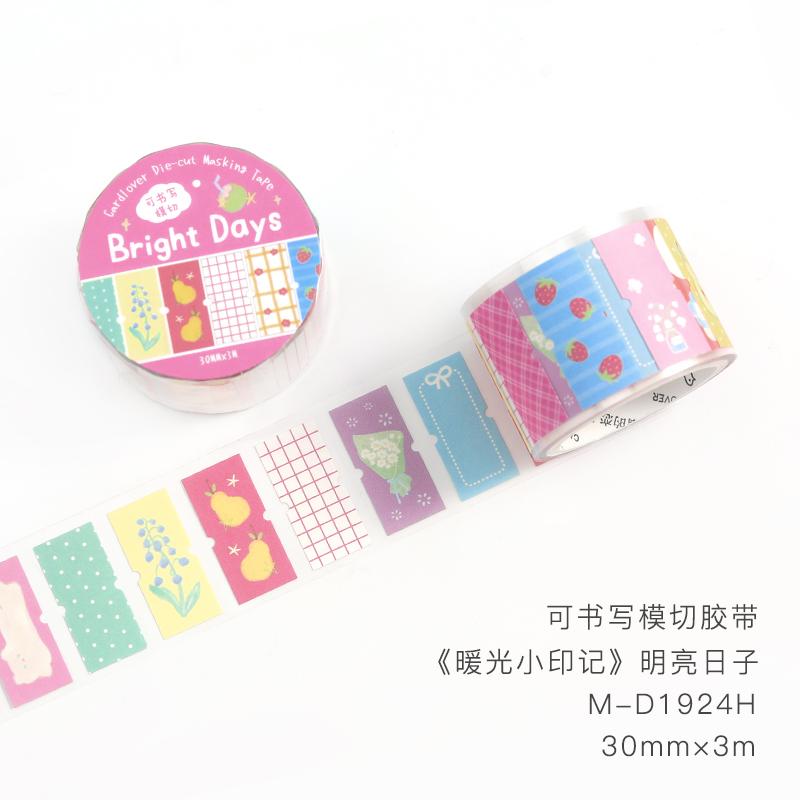 30mm X 3m Die-Cutting Tape Aesthetic Decorative Stickers Art Masking Tape for Journal Scrapbooking Handmade Label 30mm X 3m