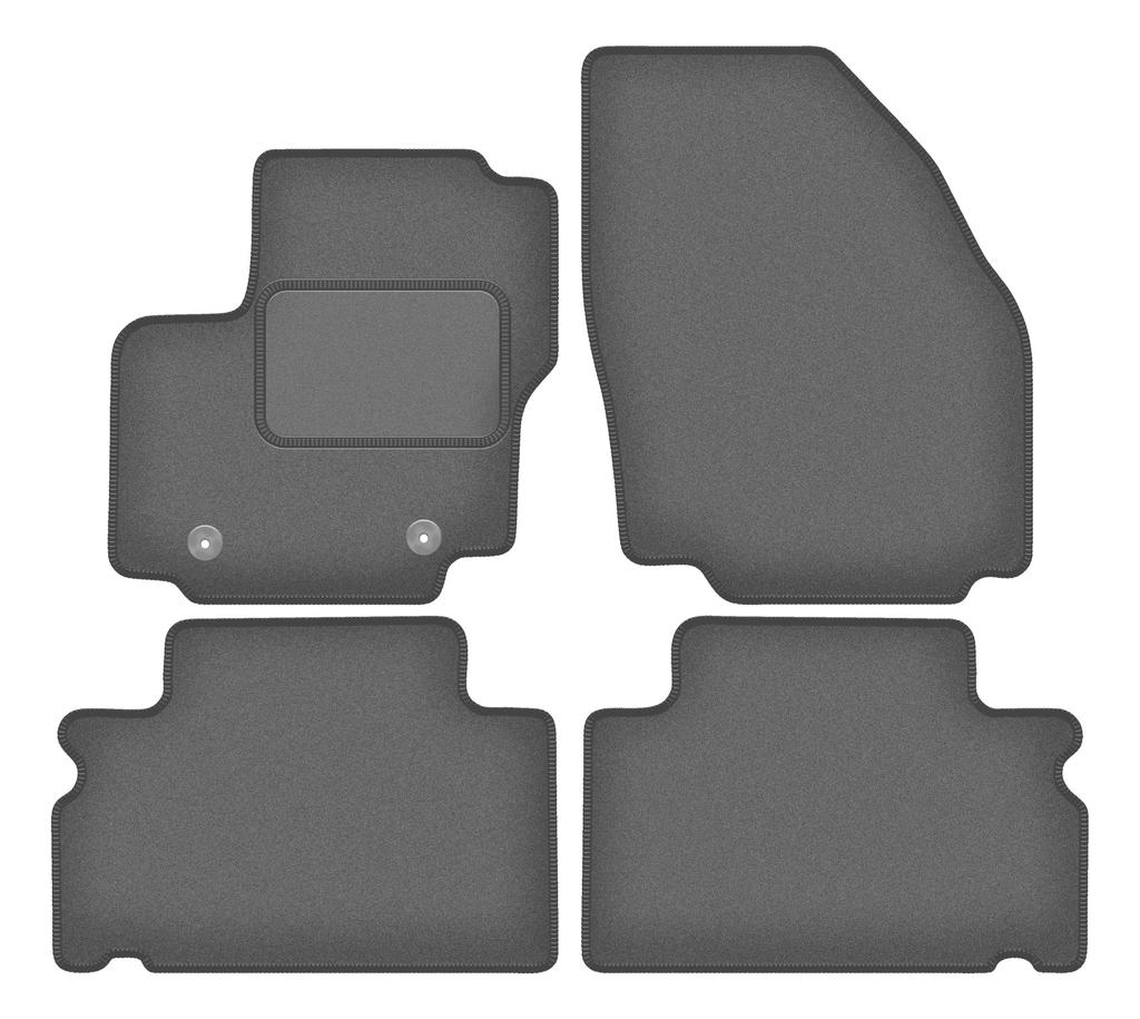 Velurové grafitové autokoberce pro: Ford S-MAX MK1 minivan (2006-2011)