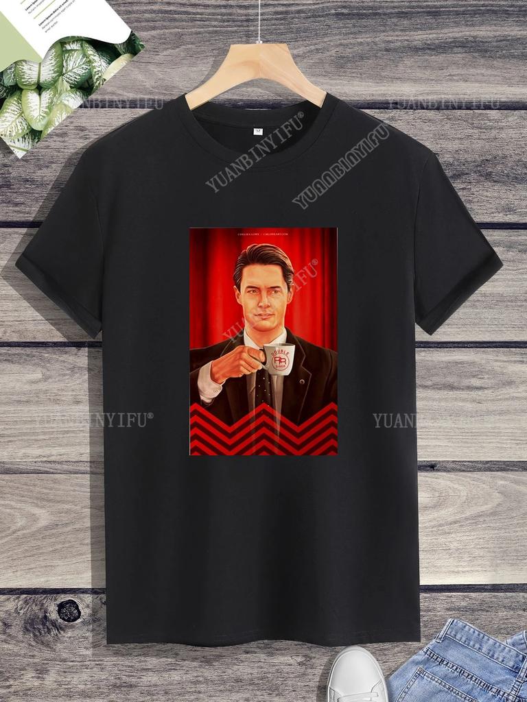 Hipster Twin Peaks Printed Unisex Shirt Loose T-shirt Top Short Sleeve O-neck Street Hot Sale