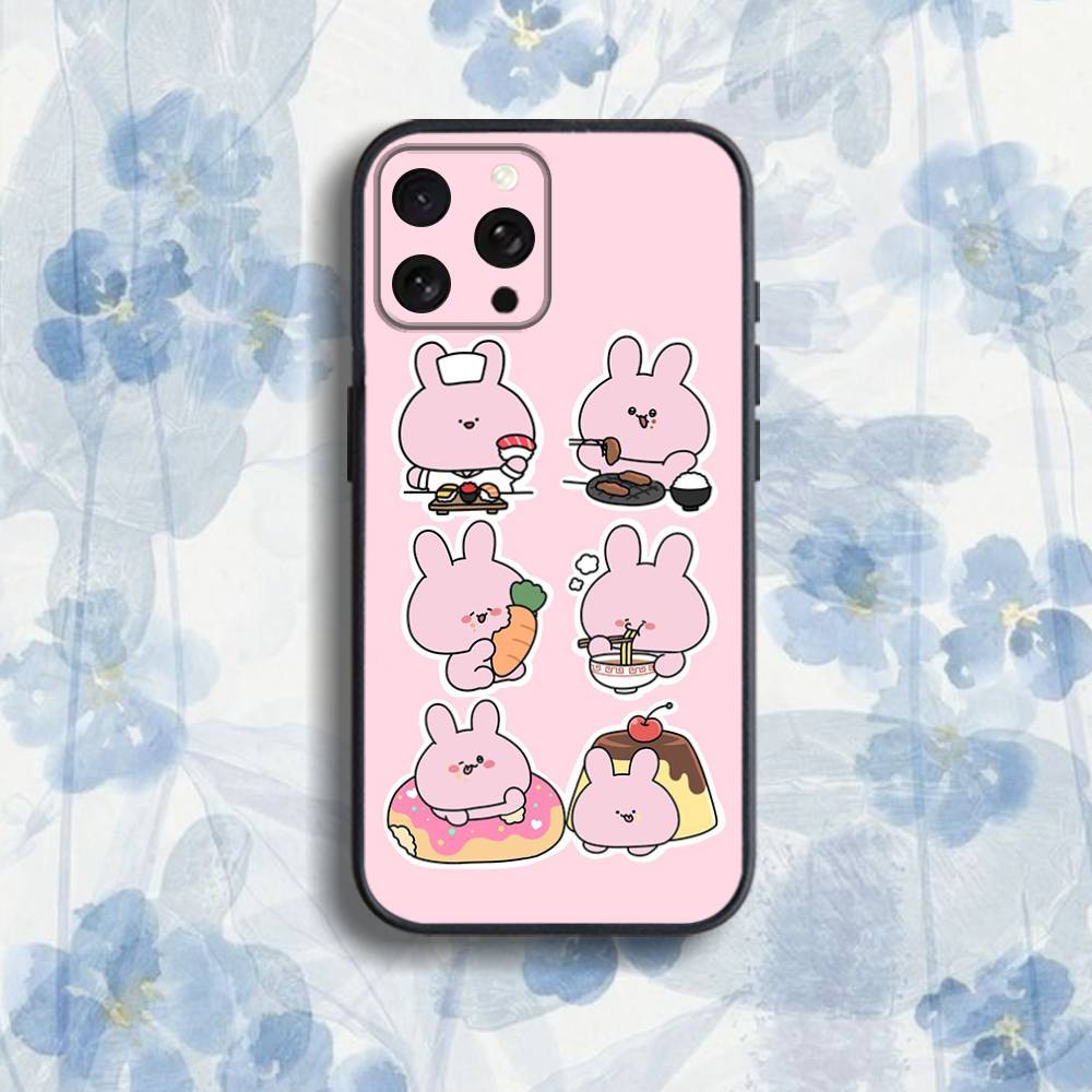 C-CartoonS A-Asamimichan Phone Case For iPhone 17,16,15,14,13,12,Pro,Max,Plus,E,SE4,Air,Mini Black Soft Box