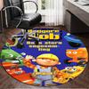 1PC The Builder's Adventure Round Rug, Non-slip Chair Mat, Home Decor, Circle Carpet Perfect for Office, Bedroom, Living Room,Christmas gift