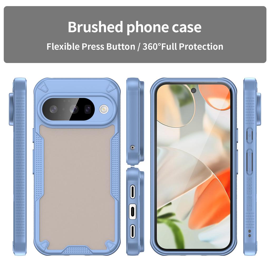 For Google Pixel 10 Back Cover WANLONFENG MFFJ2 Series TPU+Acrylic Phone Case with 2PCS Tempered Glass