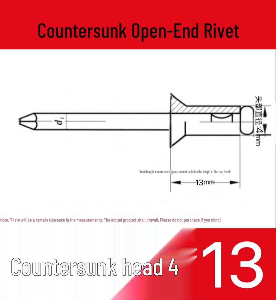 Aluminum Flat Head Iron Core Countersunk Pop Rivets