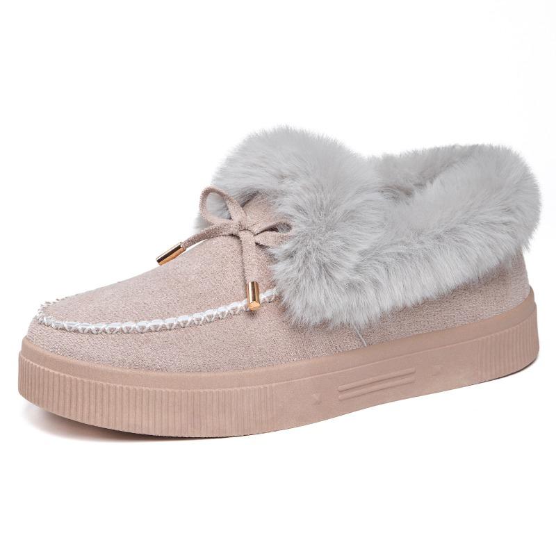 Women's Shoes, Cotton Shoes, Oversized Fleece and Thickened Cotton Boots, Warm Snow Boots