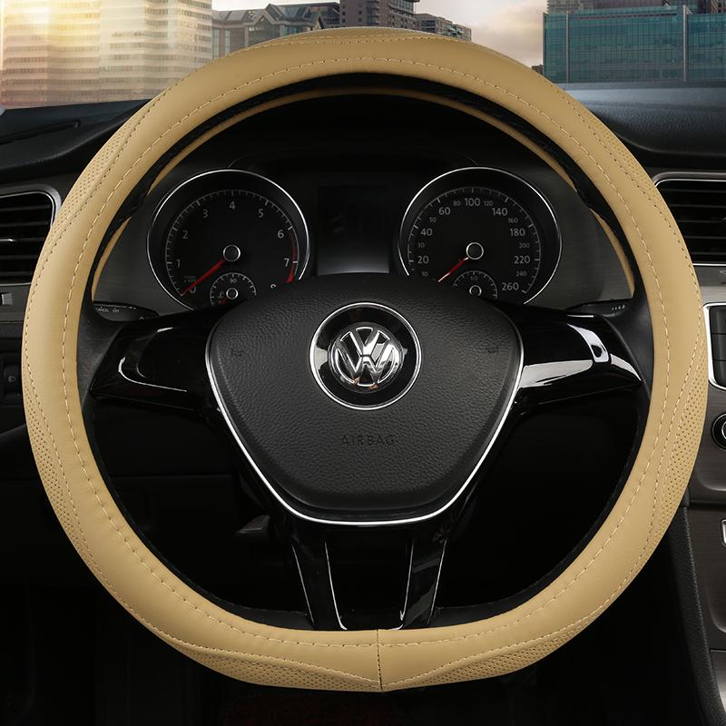 D series Micro Fiber Leather Car Steering Wheels Covers 38CM/15'' Steering Wheel Hubs Car Styling,For VW GOLF 7 2015 POLO