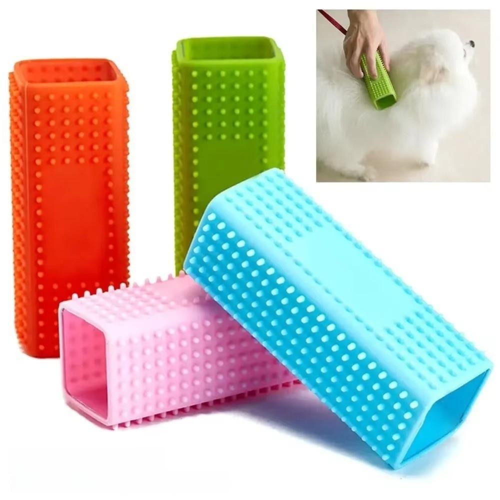 Hollow Pet Hair Removal Brush Silicone Pet Cleaning Comb Creative Dog Hair Remover