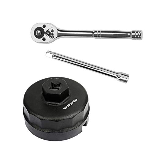 

WORKPRO Набор чашечных ключей для масляного фильтра, 3 шт., 9,5 мм (3/8 дюйма) Привод, Трещоточный ключ, Удлинитель в комплекте, Замена фильтра, Обслуживание Т