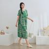 DIMANAF 2025 Women Plus Size Spring Summer Dress Floral Dress Basic Vintage Loose Long Dress Maxi