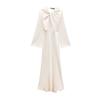 Casual Backless Silk Satin Texture Dress