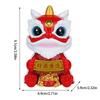 Chinese Style Lucky Dancing Lion Mascot Ornament Plastic Model Solar Powered Car Dashboard Statue Desk Decoration