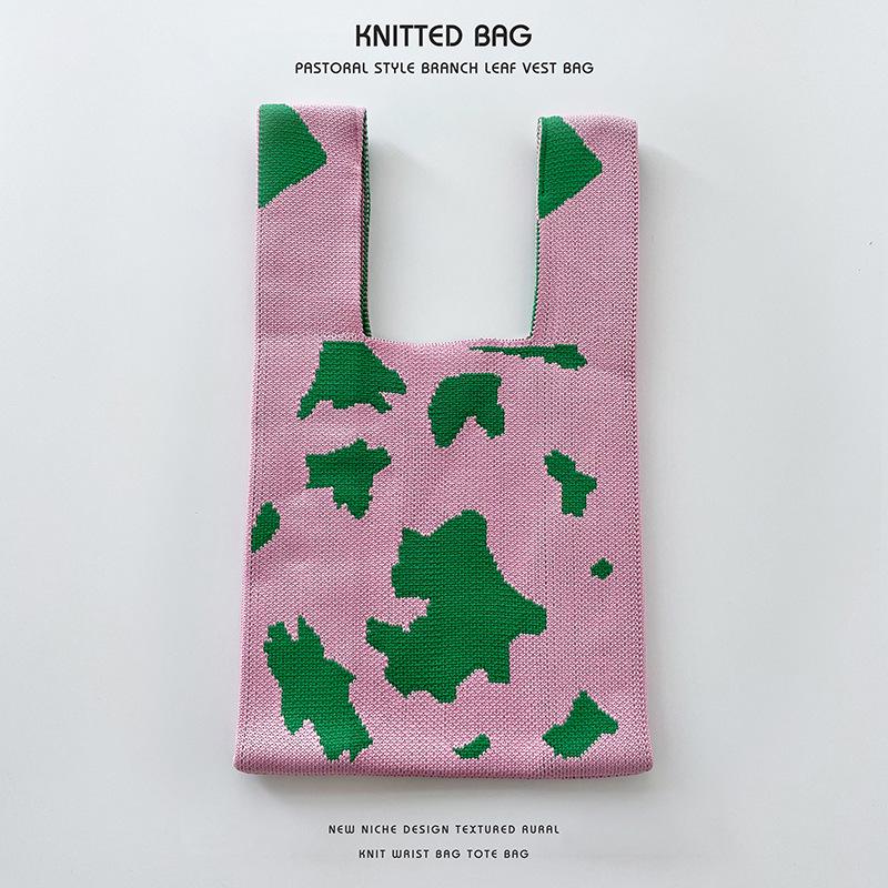 Colorful Knitted Handbags: Women's Fashion Shoulder Bags & Vest Waistcoat Styles