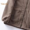 Herren Mantel Revers Langarm Doppelseitiger Polarfleece Mantel mit Taschen Herbst Winter Einfarbig Lässige Oberbekleidung