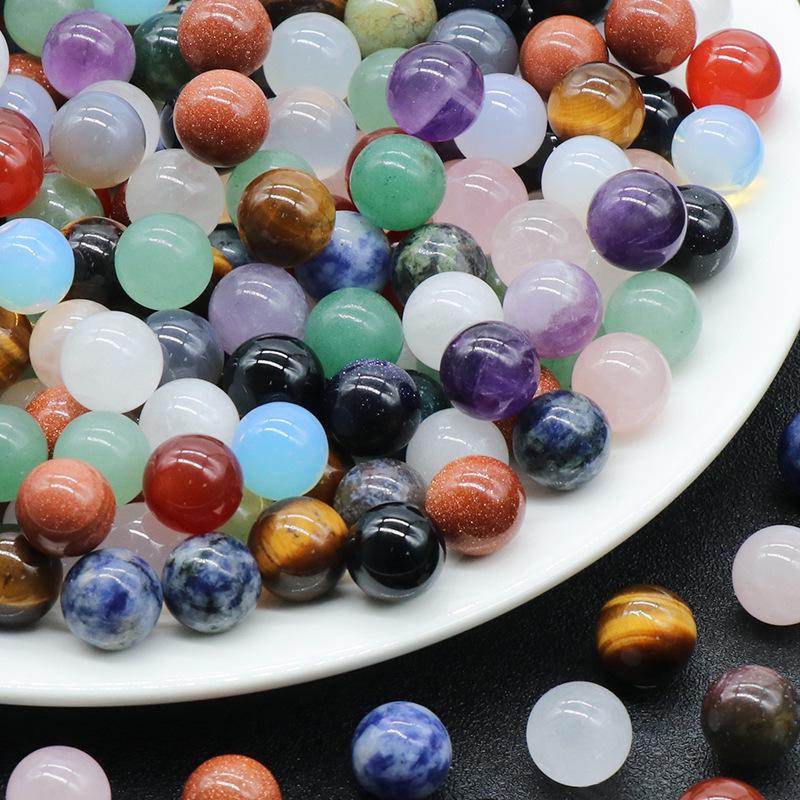 Perline Rotonde in Cristallo di Agata Senza Foro da 10mm - Materiale Semi-Prezioso per Gioielli Fai da Te