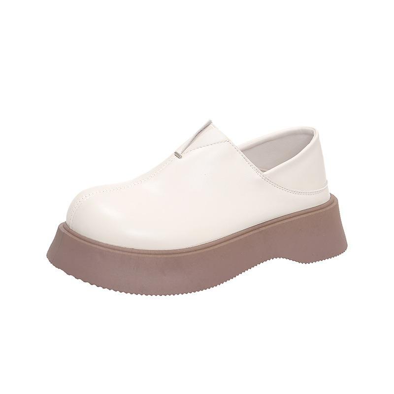 Muffin Platform Women's Small Leather Shoes Women's New Spring Versatile Fashion Small Leather Shoes