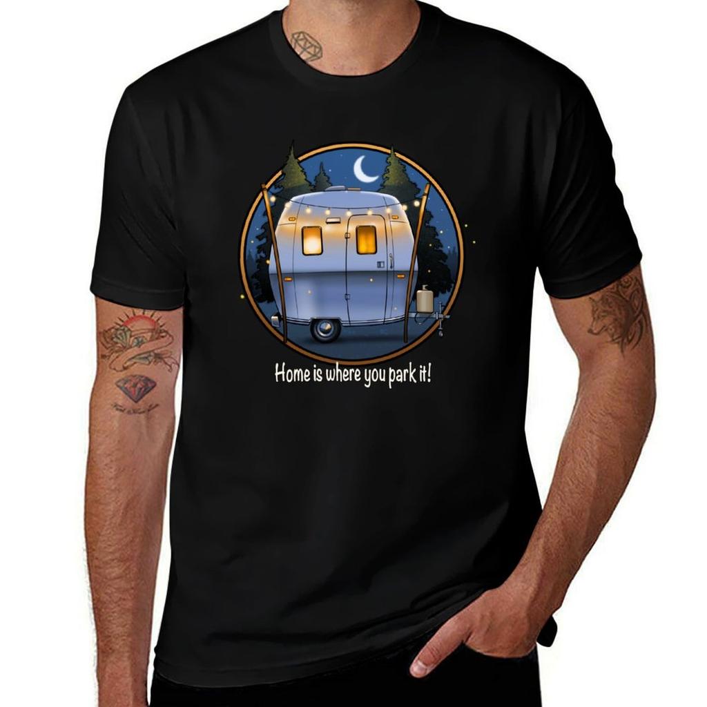 Home Is Where You Park It Tshirt Sports Casual Breathable Tee Shirt