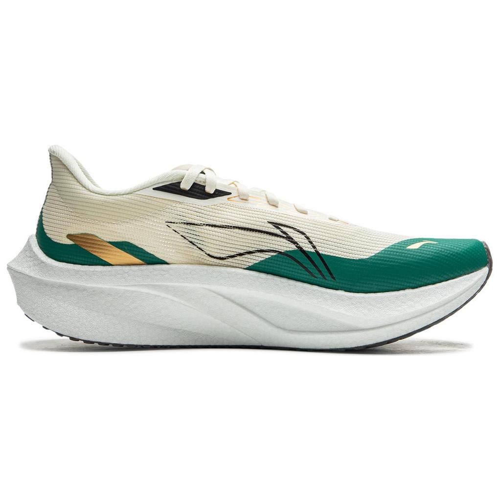 New LINING Feidian 4 Challenger Running Shoes Men's Low top Ecru/Stone Green ARMU005-26