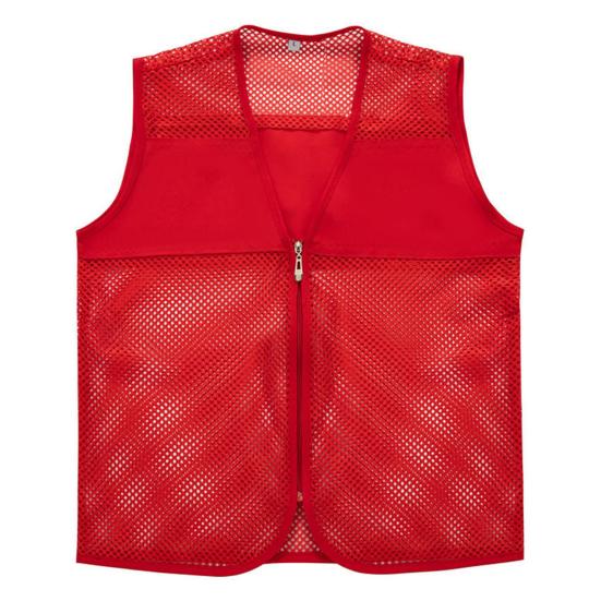 Vest Top Trendy Zipper Closure V Neck Vest Jacket Women Men Uniform Team Top Work Vest Daily Life