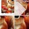 2D Flat Printing 2pcs Curtains Cute Squirrel Autumn Berries Digital Printed Polyester Drapes Festive Holiday for Home Wall Yard
