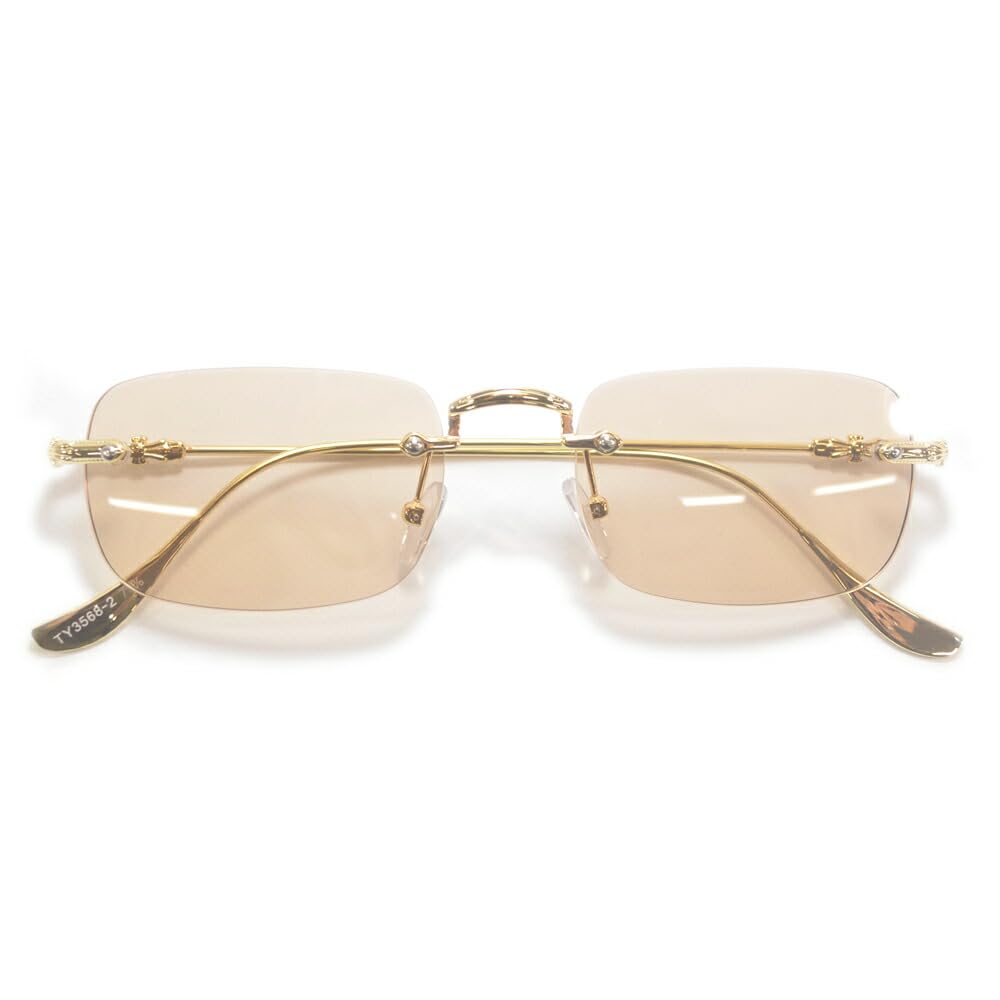 

Date UV Two Light Color Light Smoke [MERRY PLEASURE] Sunglasses, Glasses, Men s, Women s, Protection, Points, Rimless, Square, Lenses, Color, Silver,