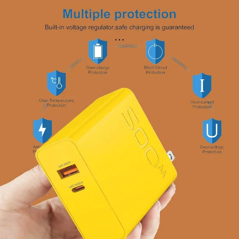 200W USB Type-C Fast Charging Mobile Phone Charger Adapter Fast Charging USB PD EU Plug for iPhone 16 15  Samsung