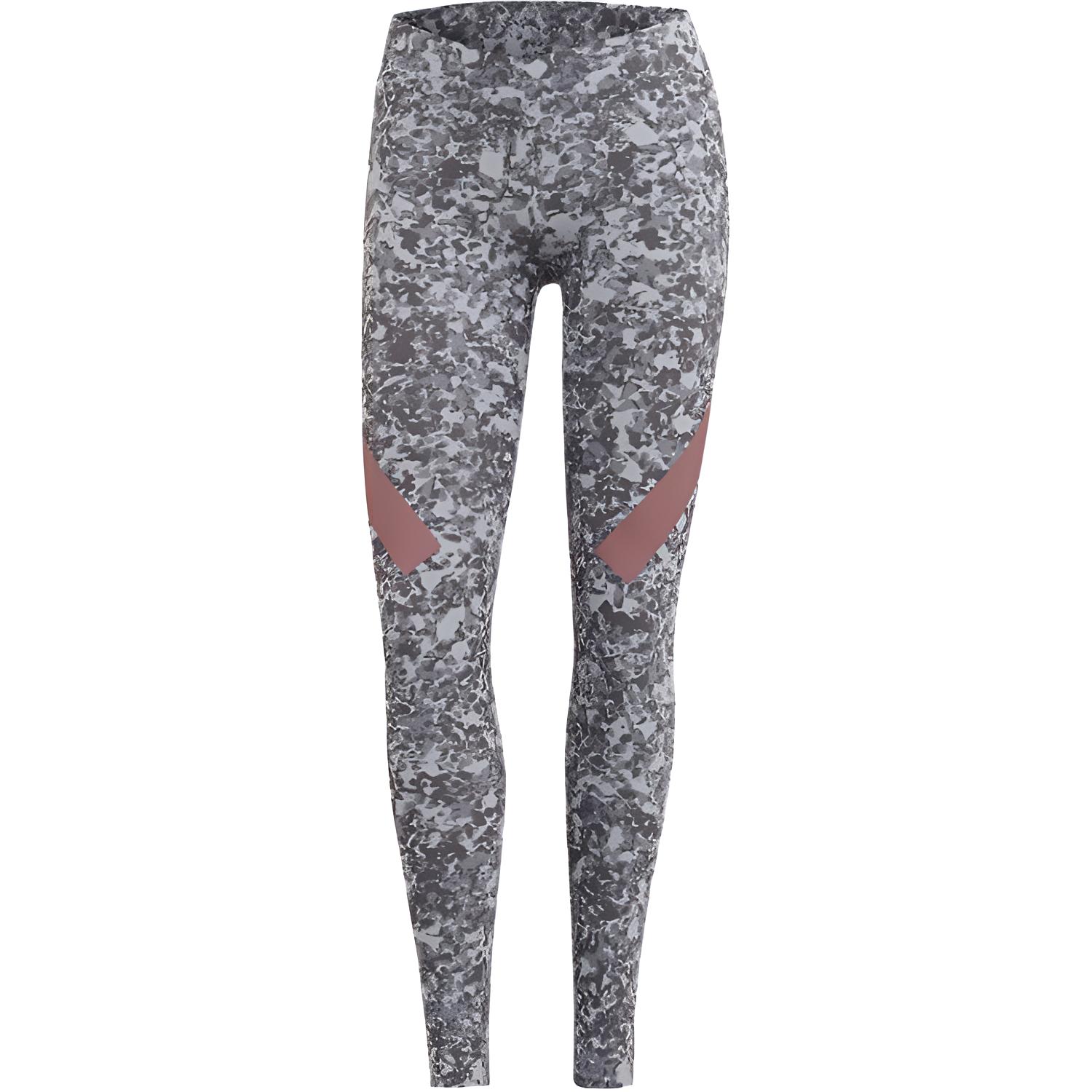

Adidas SMC Womens Training Series Tight Full Print Moisture-Wicking Low-Rise Knitted Sports Pants Women Pants EA2137 L