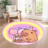Capybara1 Round Area Rug Design for Kitchen Living Rooms Entryway Decorate room Antislip Round Carpet Office home decor Wedding Party Gift