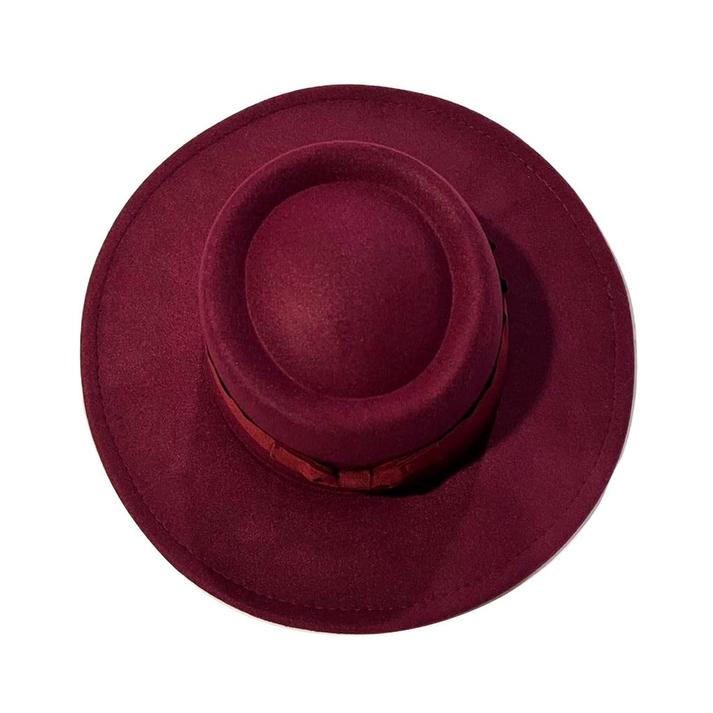 8.5CM Big Wide Brim Fedora Hat – Classic British Style, Women’s Fashion Felt Hat for Autumn Winter (Church/Wedding/Jazz)