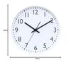 Fujiboeki Wanduhr Breite 25 x Tiefe 4 x Höhe 25 cm Weiß Leise Durchgehender Sekundenzeiger Einfach 37859 Klein