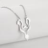 Dawapara Phoenix Guardian Animal Necklace Mythology Bird Pendant Protection Strength Symbol Stainless Steel Women Necklace