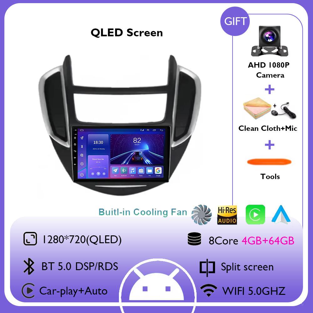 For Chevrolet Tracker 3 TRAX 2013 2014 2015 Android 14 Multimedia Car Player Radio GPS Video Navigation Carplay Auto Screen