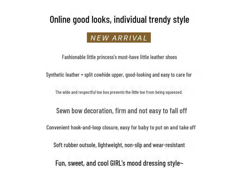 Girls' Cute Leather Shoes - Soft Sole, Stylish Spring/Autumn 2026 Edition