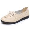 Shoes Sandals Comfortable Soft Sole Hollow Leather Shoes Flat Non-slip In the Elderly Women's Shoes Spring