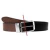 Ceinture - LEONARDO VERRELLI - Cuir véritable - Réversible noir/marron - 3,4 cm - 100 cm