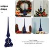 Elegant Christmas Tree Topper 1 Piece Bling Rhinestone Flocked Cloth Ornament Festive Decor for Xmas Holiday Party