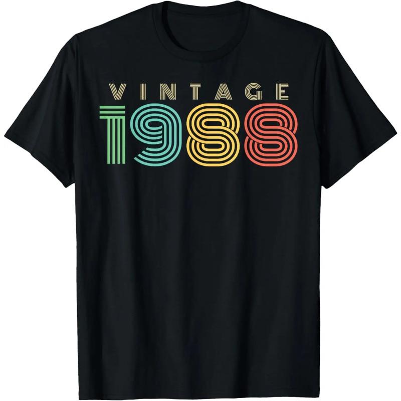 Vintage  Limited Edition 37th Birthday Gifts 37 Year Old T-Shirt Mens Clothing Short Sleeve Custom T-Shirt Camiseta