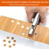 3/8 Inch Heavy Duty Single Hole Punch - 10 Mm Metal Handheld Paper Puncher for Office Crafting Supplies, Portable Desktop Design In Black