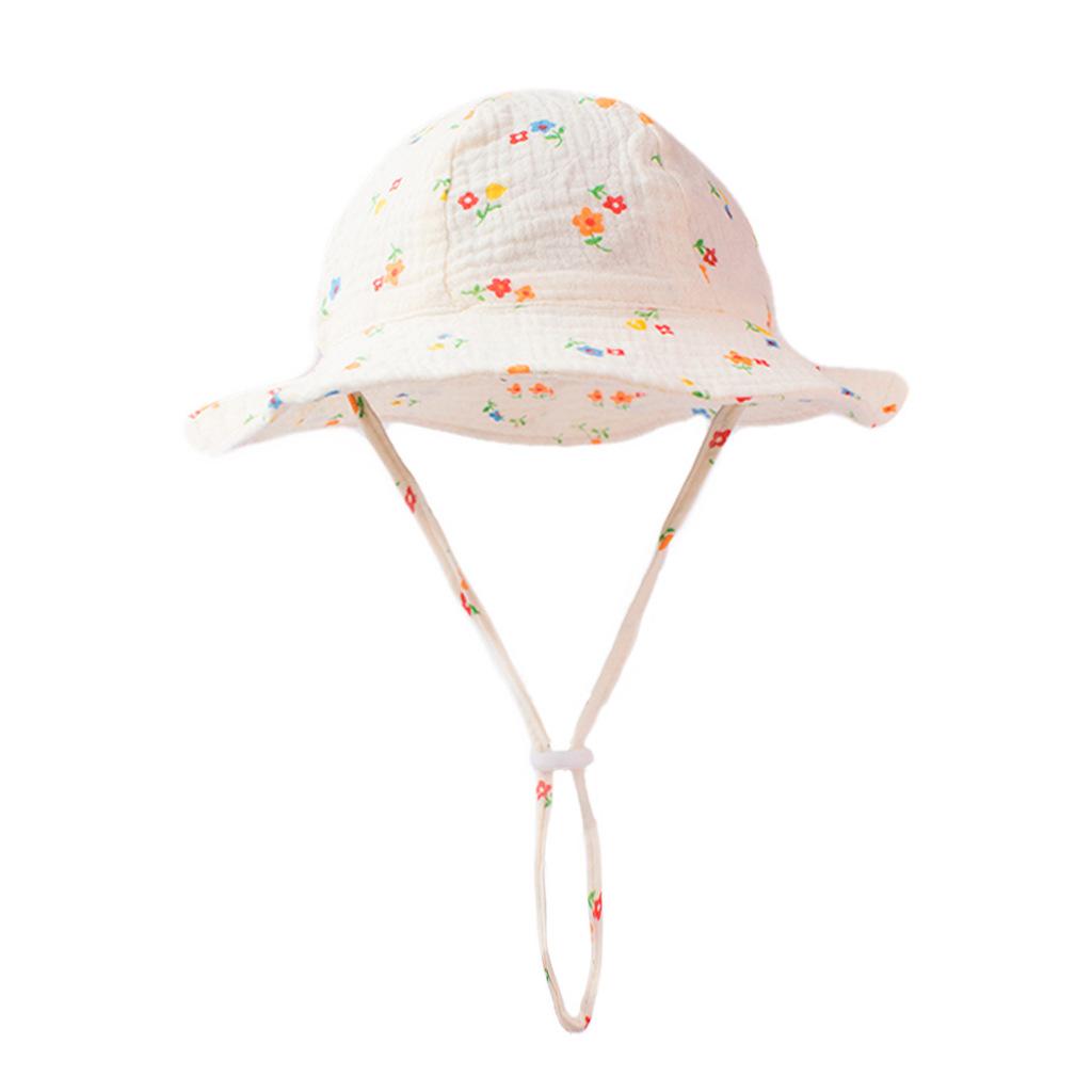 Children's Cotton Basin Hat Ins New Sun-proof Breathable Baby Fisherman Hat Solid Color Comfortable Baby Sun Hat
