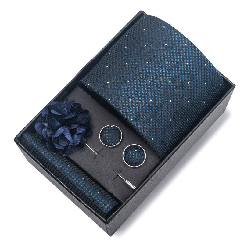 Herren Formale 8cm Krawatte Sechsteiliges Geschenkbox-Set für Bräutigam und Geschäftliche Anlässe