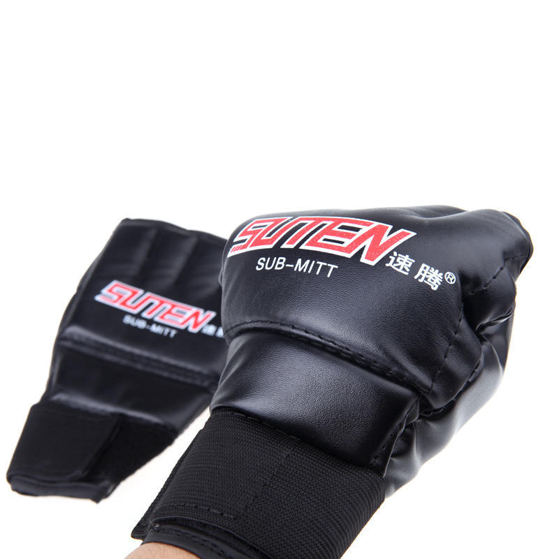 Men Muay Thai Training Punching Bag Mitts Sparring Boxing Gloves