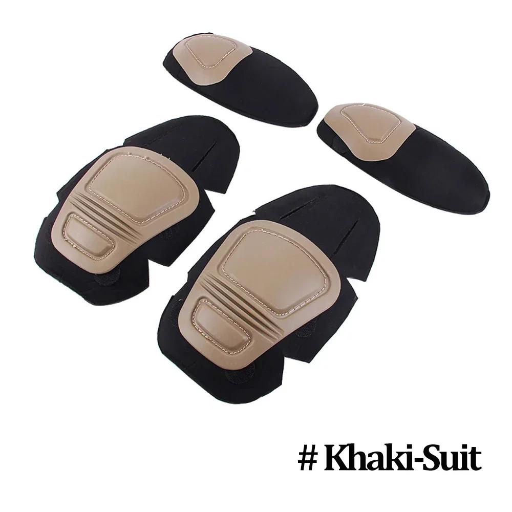 1Pair Tactical Protective Knee Elbow Pads Outdoor Camouflage Suit Gear Hunting Insert Type Soft Pad for Military Combat Use