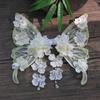 Mesh Large Butterfly Hairpin Imitation Pearl Flower Hair Clip Tassel Duckbill Clip  Wedding