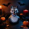 Ornements Canard Loup-garou d'Halloween Figurine de Collection Loup Imprimée en 3D, Décoration de Bureau Faune Striking, Statue de Décoration Intérieure Esthétique Sombre