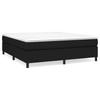Vidaxl Continental Bed with Mattress, Black, Fabric 180X200 Cm