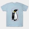 Men Black Print T-shirt Penguins Are Cylinders No-Cut Transfer Paper Print Cotton Tshirt