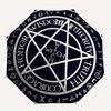 "Witchcraft Symbol: Honor, Wisdom, Integrity, Truth" Umbrella, Cute Umbrella with Cute Design, Portable 3-Fold Compact Umbrella for Men & Women, Valen