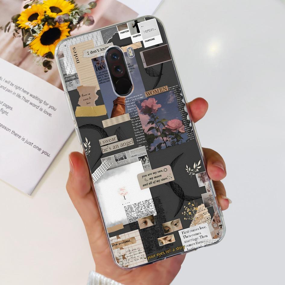 6.81" For Xiaomi Mi Pocophone F1 Case Silicone Back Cover Fashion TPU Phone Case For Xiaomi Poco F1 Cases PocofoneF1 Soft Bumper