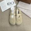 Fashion Lamb Wool Bag Head Mao Mao 2025 Autumn New One-pedal Cotton Slippers Warm Fairy Style Women's Shoes