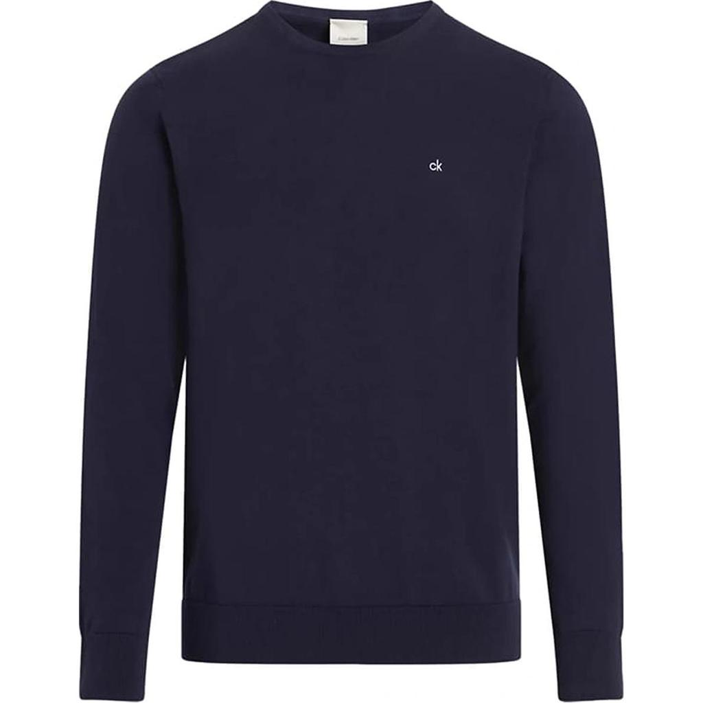 Calvin Klein Letter Round Neck Pullover Long Sleeve Sweater Men Sweater Navy-Blue K10K113549-CHW